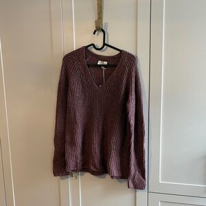 NWT Lucky Brand metallic V-Neck sweater